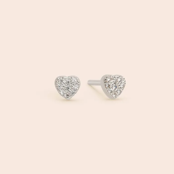 Gemlet Necklaces Heart Studs