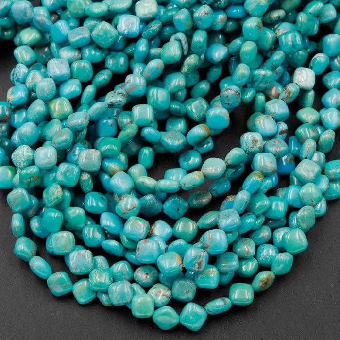 Genuine 100 Natural Turquoise 6mm Diamond Kite Square Cushion Beads Uniformed High Quality Blue Gemstone Good For Earrings 16 Strand Intrinsic Trading Earrings