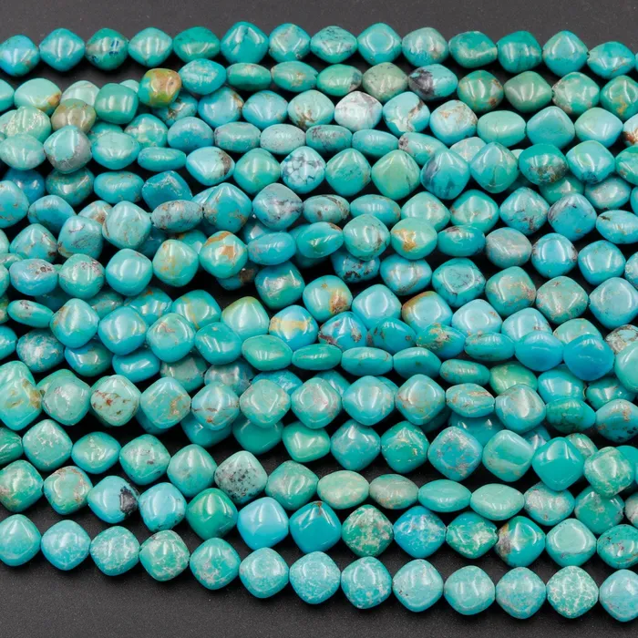 Genuine 100 Natural Turquoise 6mm Diamond Kite Square Cushion Beads Uniformed High Quality Blue Gemstone Good For Earrings 16 Strand Intrinsic Trading Earrings