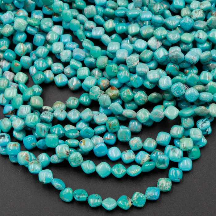 Genuine 100 Natural Turquoise 6mm Diamond Kite Square Cushion Beads Uniformed High Quality Blue Gemstone Good For Earrings 16 Strand Intrinsic Trading Earrings