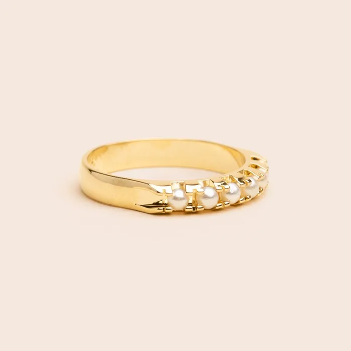 GF Rings Pearl Bar Ring GF Rings Pearl Bar Ring