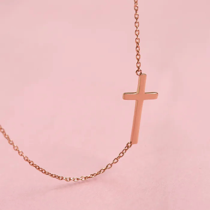 Horizontal Cross Necklace LOULOUROSE Necklaces