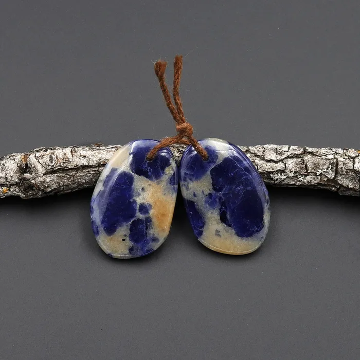 Intrinsic Trading Earrings Natural Blue Sodalite Freeform Earring Pair Matched Gemstone Beads A3 Intrinsic Trading Earrings Natural Blue Sodalite Freeform Earring Pair Matched Gemstone Beads A3