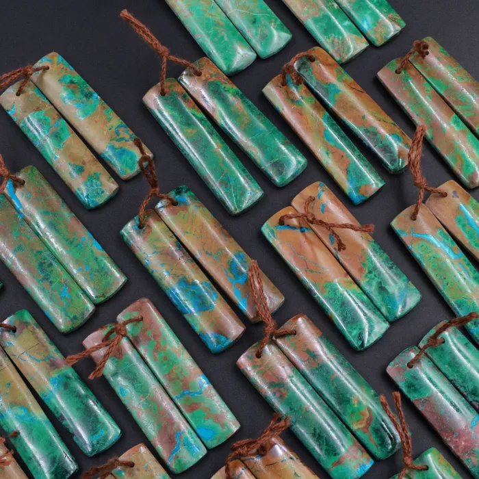 Intrinsic Trading Earrings Natural Chrysocolla Earring Pair Gemstone Drilled Earring Cabochon Cab Pair Rectangle Matched Earring Bead From Australia Intrinsic Trading Earrings Natural Chrysocolla Earring Pair Gemstone Drilled Earring Cabochon Cab Pair Rectangle Matched Earring Bead From Australia