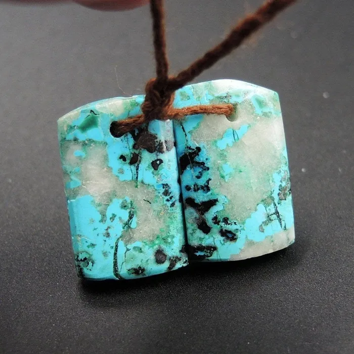 Intrinsic Trading Earrings Natural Shattuckite Earring Pair Cabochon Cab Pair Drilled Matched Earrings Bead Pair Natural Stone E1978