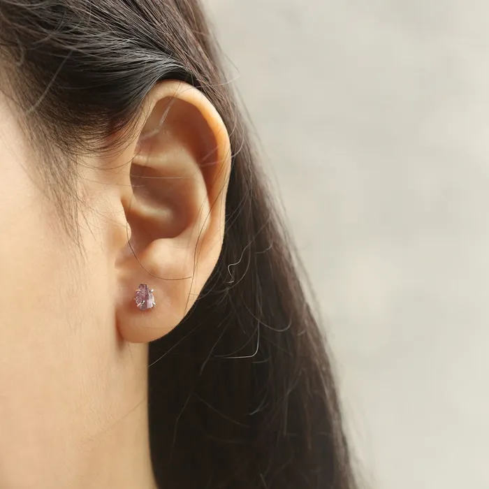 LOULOUROSE Earrings Raw Amethyst Stud Earrings
