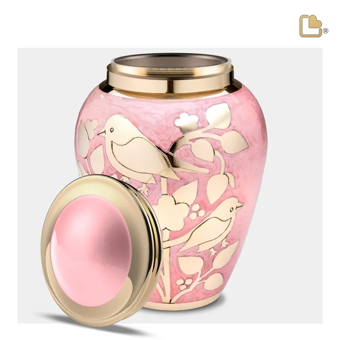 LoveUrns PreStyled Sets Adult Gold Blessing Birds Cremation Urn