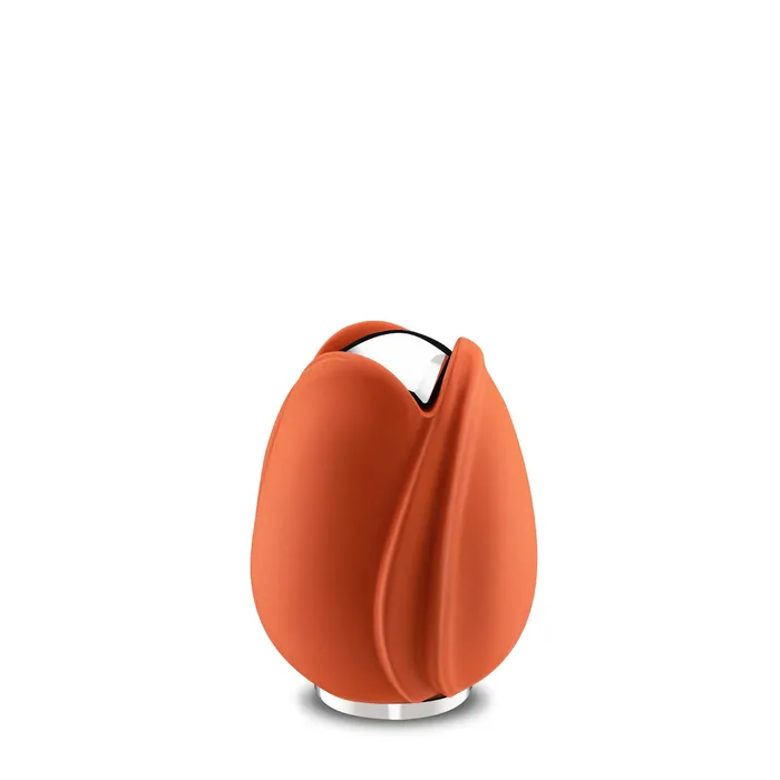 LoveUrns Rings Tulip Keepsake Urn Orange Polished Silver