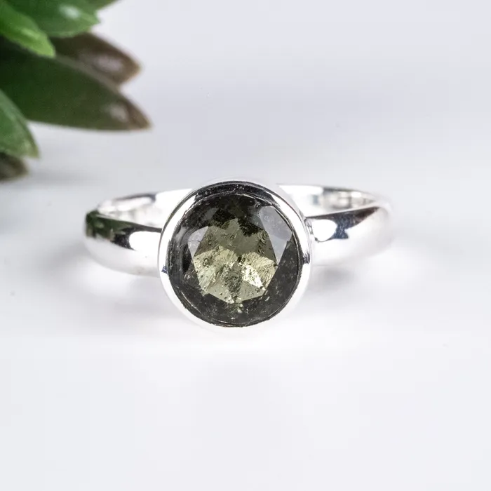 Moldavite Ring 85mm Size 9 925 InnerVision Crystals Rings