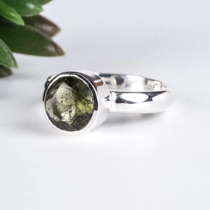Moldavite Ring 85mm Size 9 925 InnerVision Crystals Rings
