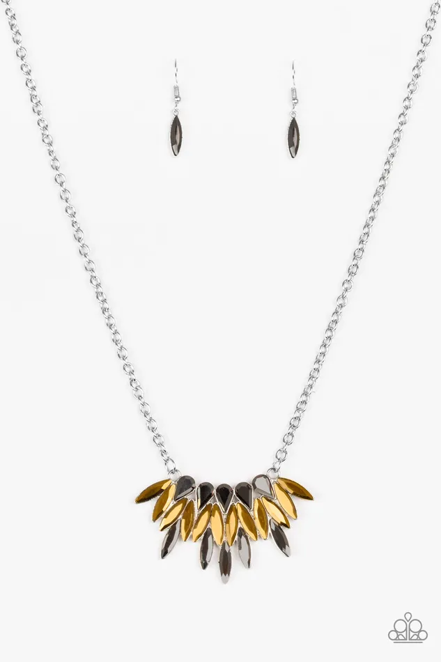 Necklaces All Eyes On U Jewelry Paparazzi Accessories Crown Couture Brass Paparazzi Necklace