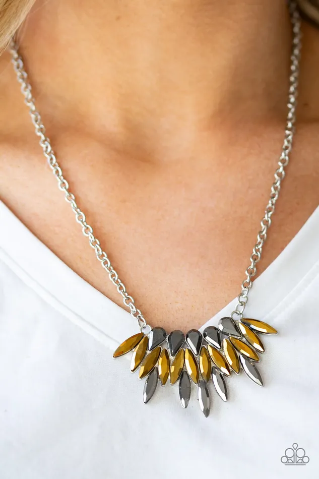 Necklaces All Eyes On U Jewelry Paparazzi Accessories Crown Couture Brass Paparazzi Necklace