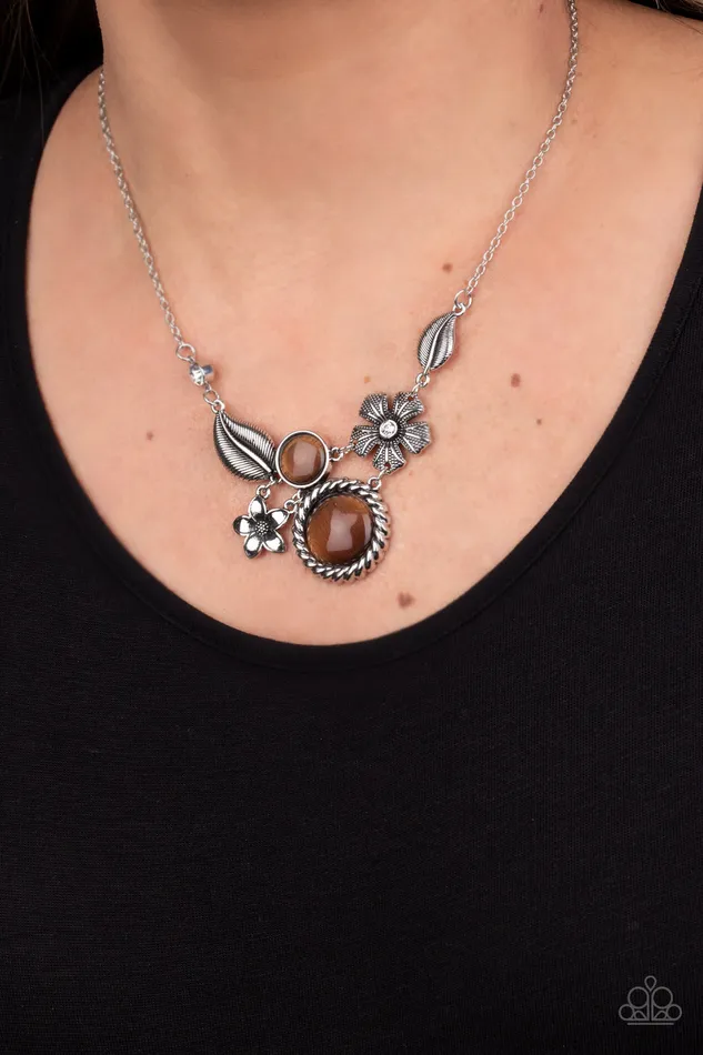 Necklaces All Eyes On U Jewelry Paparazzi Accessories Exquisitely Eden Brown Paparazzi Necklace