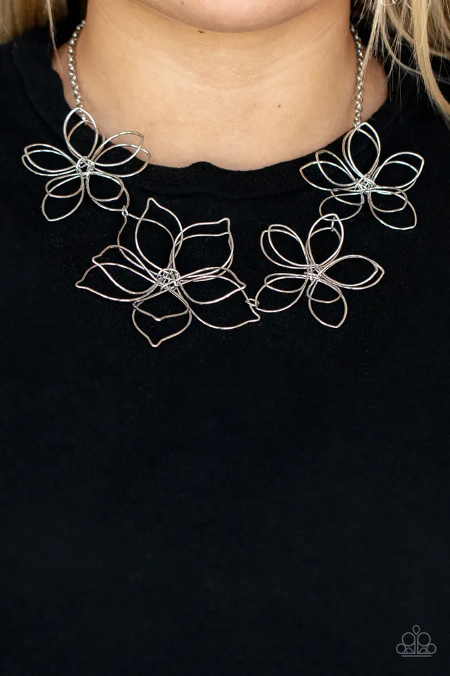 Necklaces All Eyes On U Jewelry Paparazzi Accessories Flower Garden Fashionista Silver Paparazzi Necklace