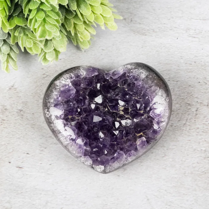 Necklaces Amethyst Heart 183 g 72x63mm InnerVision Crystals