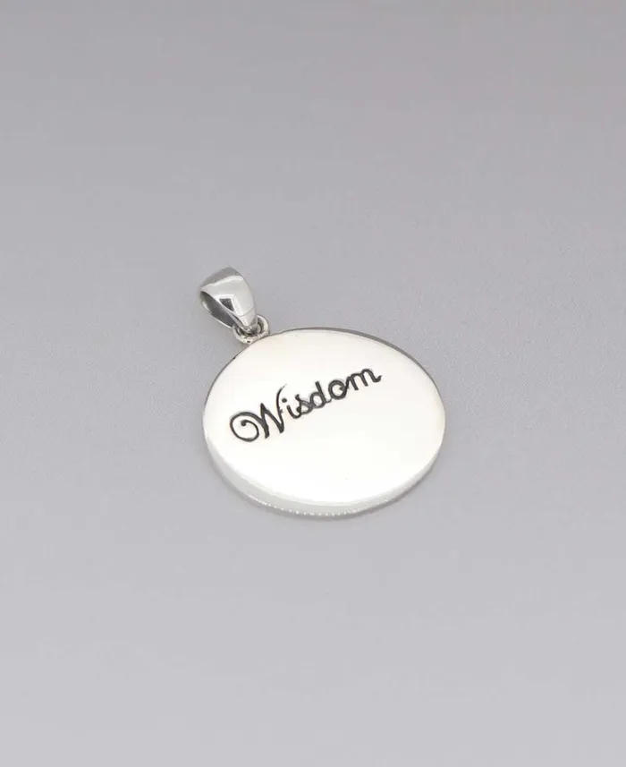 Necklaces Buddha Groove Sterling Silver Lotus Wisdom Pendant