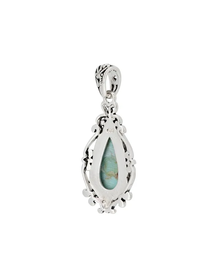 Necklaces Buddha Groove Sterling Silver Turquoise Pendant