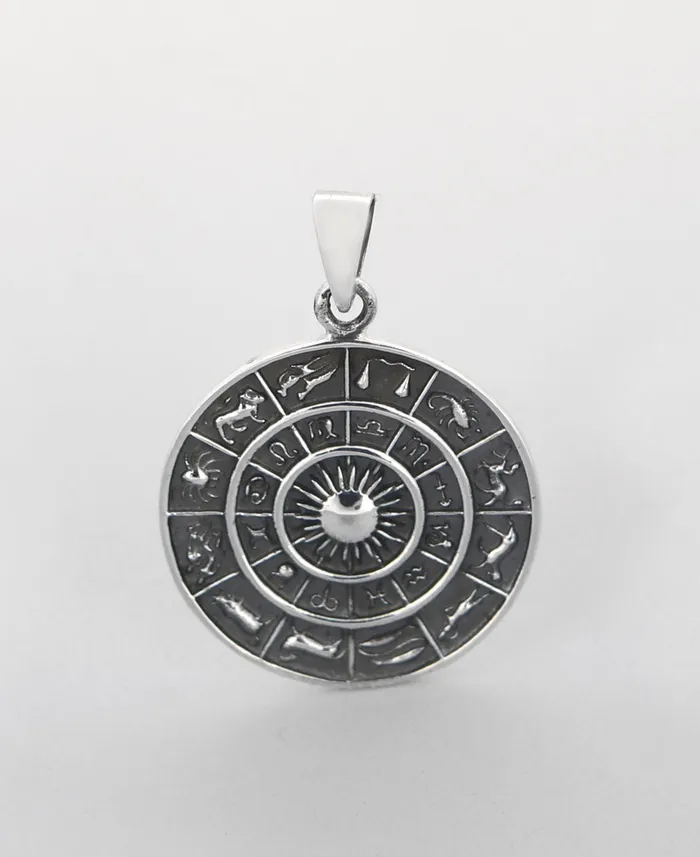 Necklaces Buddha Groove Zodiac Celestial Sterling Silver Pendant