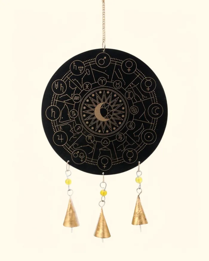 Necklaces Fairtrade Moon Design Zodiac Celestial Wind Chime Buddha Groove