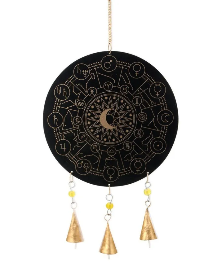 Necklaces Fairtrade Moon Design Zodiac Celestial Wind Chime Buddha Groove
