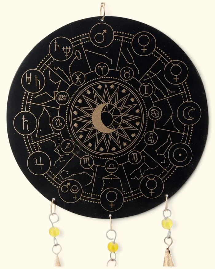 Necklaces Fairtrade Moon Design Zodiac Celestial Wind Chime Buddha Groove