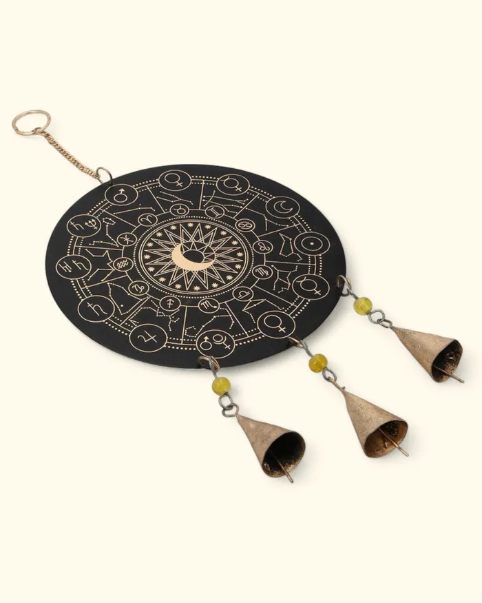Necklaces Fairtrade Moon Design Zodiac Celestial Wind Chime Buddha Groove