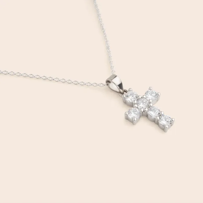Necklaces Gemlet CZ Cross Pendant Necklace