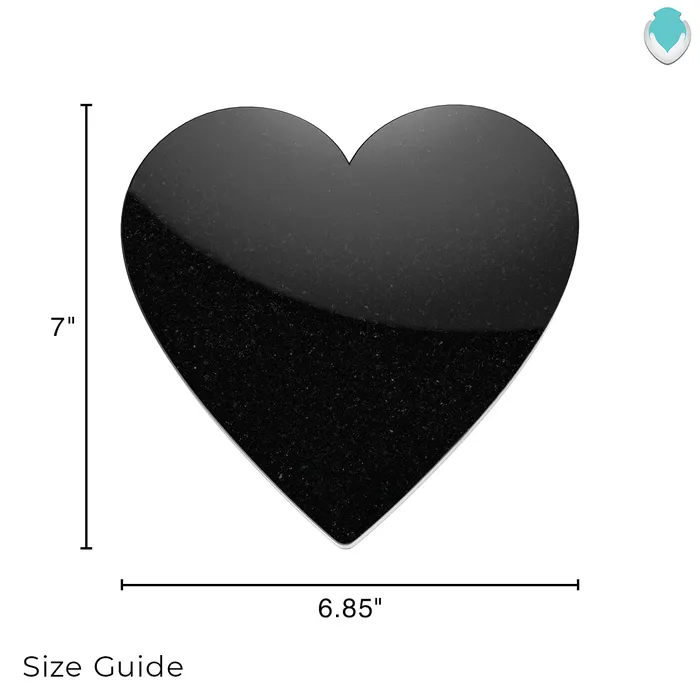 Necklaces GetUrns Custom Engraved Black Granite Plaque Heart