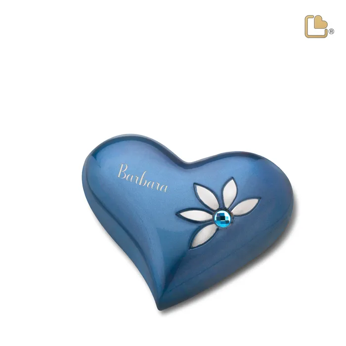 Necklaces Heart Nirvana Azure Cremation Urn LoveUrns