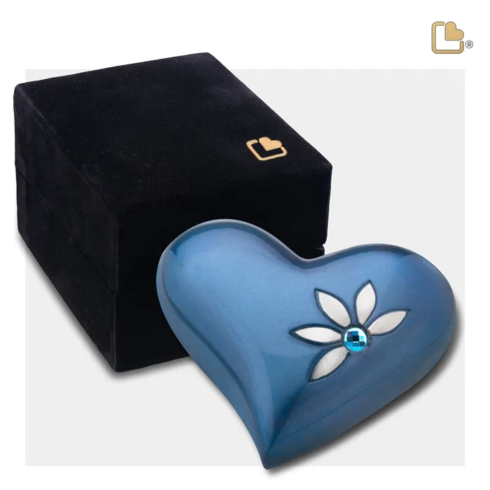 Necklaces Heart Nirvana Azure Cremation Urn LoveUrns