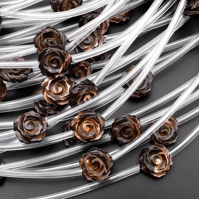 Necklaces Intrinsic Trading AAA Natural Bronze Mother of Pearl Hand Carved Rose Flower Gemstone Beads 6mm 8mm 10mm 12mm Necklaces Intrinsic Trading AAA Natural Bronze Mother of Pearl Hand Carved Rose Flower Gemstone Beads 6mm 8mm 10mm 12mm