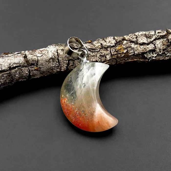 Necklaces Intrinsic Trading Extremely Rare Natural Green Orange Arusha Sunstone Moon Pendant Necklaces Intrinsic Trading Extremely Rare Natural Green Orange Arusha Sunstone Moon Pendant