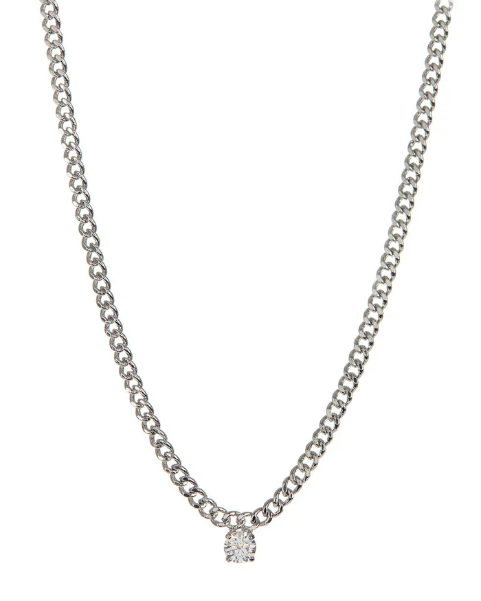 Necklaces Luv Aj Bardot Stud Charm Necklace Silver