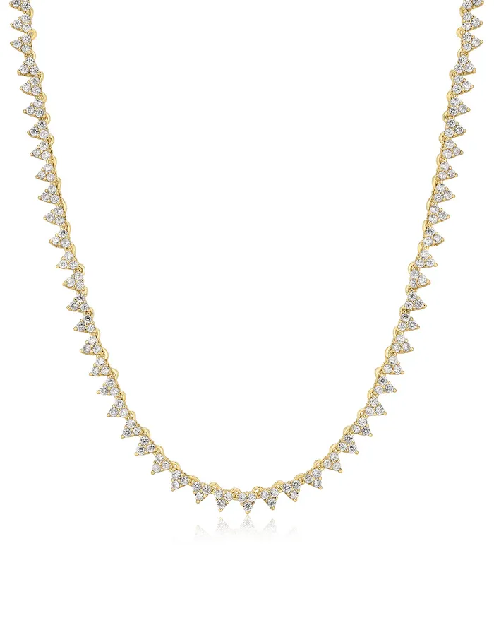 Necklaces Luv Aj The Isabelle Stud Tennis Necklace