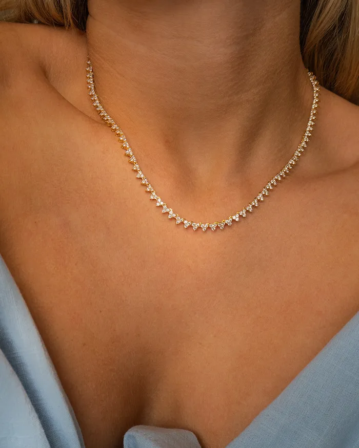 Necklaces Luv Aj The Isabelle Stud Tennis Necklace Necklaces Luv Aj The Isabelle Stud Tennis Necklace