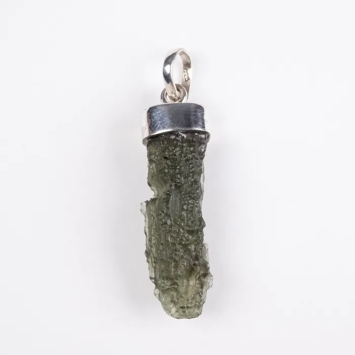 Necklaces Moldavite Pendant 436 g 45x11mm 925 Silver InnerVision Crystals