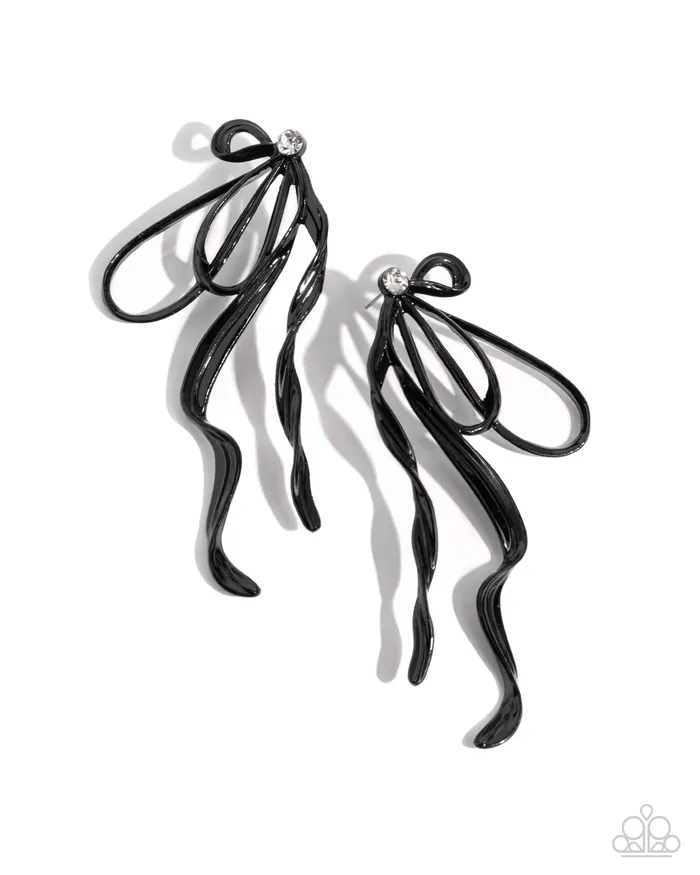 Paparazzi Accessories Earrings Trendy Tapestry Black Paparazzi Earrings