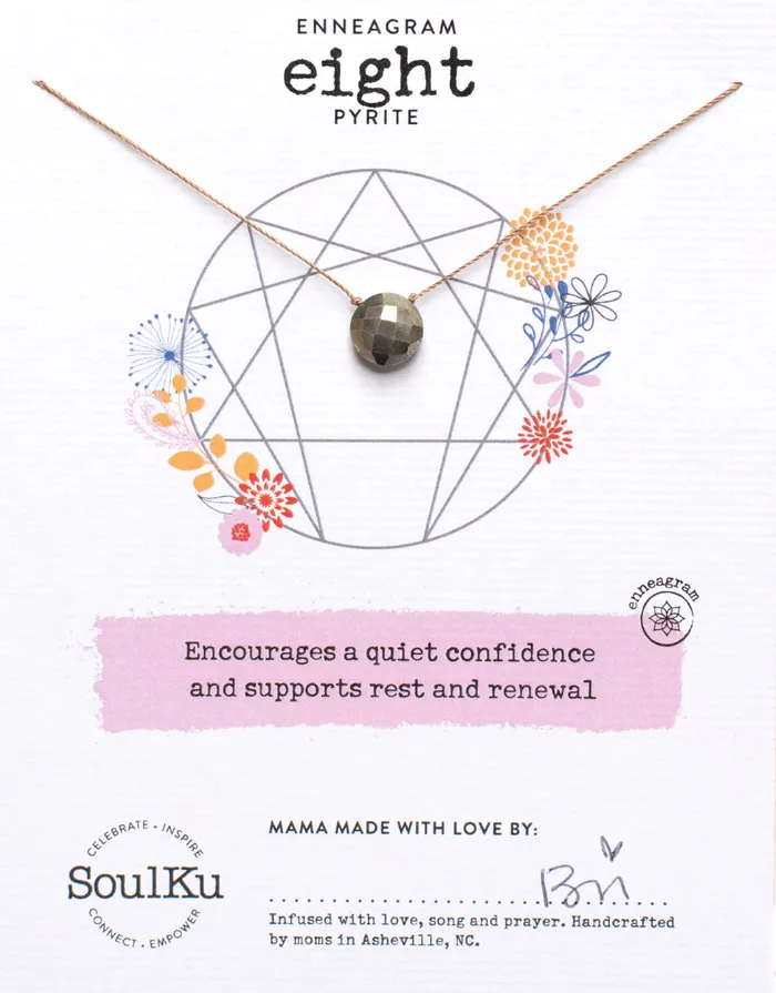 Pyrite Enneagram Necklace for Type Eight SoulKu Necklaces
