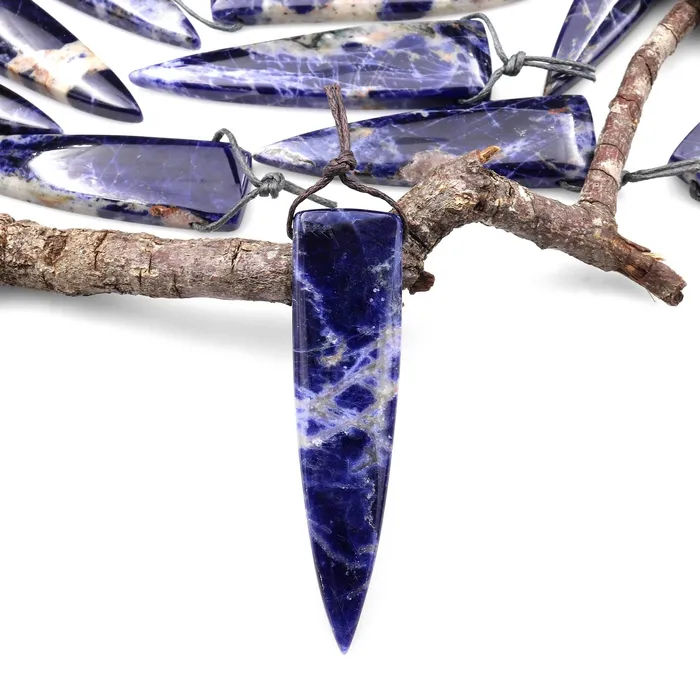 Rare Natural Orange Sodalite Pendant Long Triangle Dagger Side Drilled Focal Bead A2 Intrinsic Trading Necklaces Rare Natural Orange Sodalite Pendant Long Triangle Dagger Side Drilled Focal Bead A2 Intrinsic Trading Necklaces