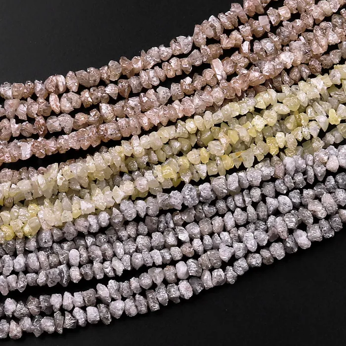 Real Genuine Raw Rough Natural Diamond Beads 2mm 3mm Silver Gray Canary Yellow Champagne Gemstone 16 Strand Intrinsic Trading Necklaces Real Genuine Raw Rough Natural Diamond Beads 2mm 3mm Silver Gray Canary Yellow Champagne Gemstone 16 Strand Intrinsic Trading Necklaces
