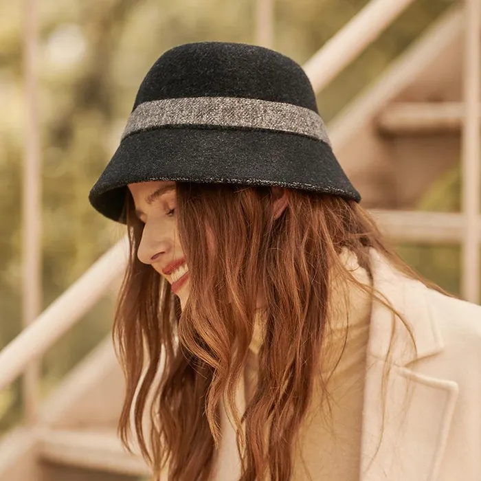 Refined by AnnaKaci Rings Two Tone Cloche Hat