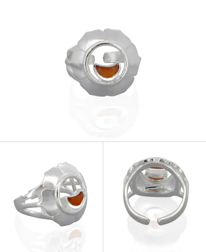 Rings Buddha Groove Sterling Silver and Gemstone Adjustable Chakra Rings Sold Individually