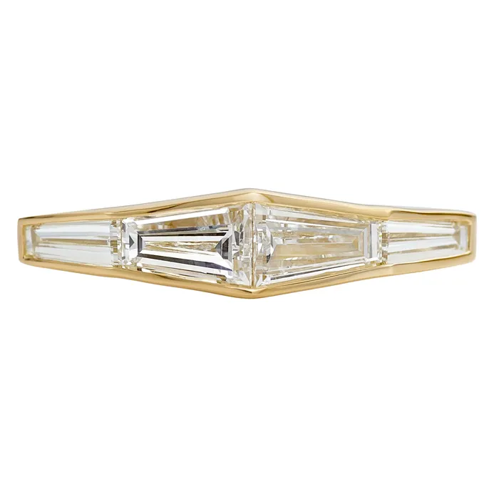 Rings Diamond Engagement Ring with a Tapered Baguette Formation ARTEMER