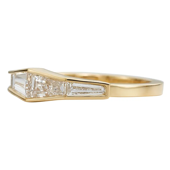 Rings Diamond Engagement Ring with a Tapered Baguette Formation ARTEMER