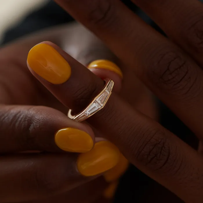 Rings Diamond Engagement Ring with a Tapered Baguette Formation ARTEMER