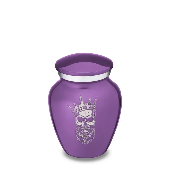 Rings GetUrns Keepsake Embrace Purple Skull Cremation Urn