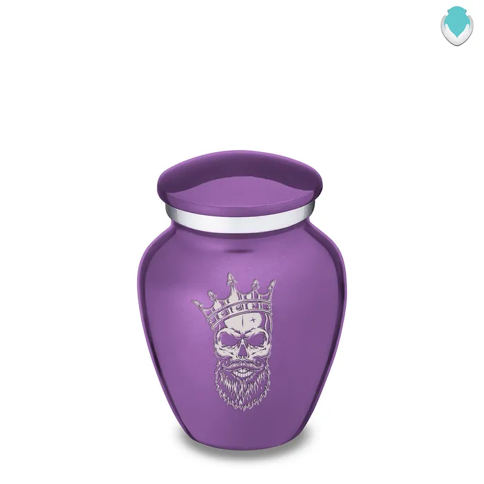 Rings GetUrns Keepsake Embrace Purple Skull Cremation Urn
