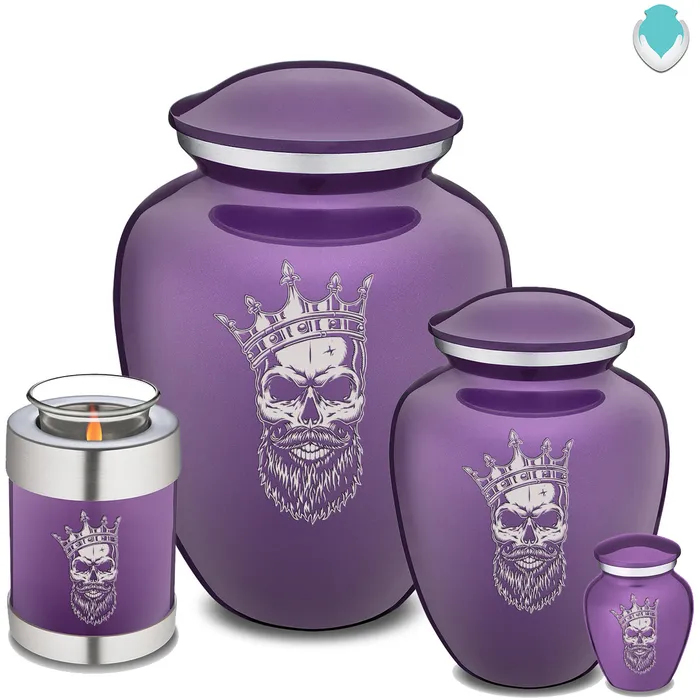 Rings GetUrns Keepsake Embrace Purple Skull Cremation Urn
