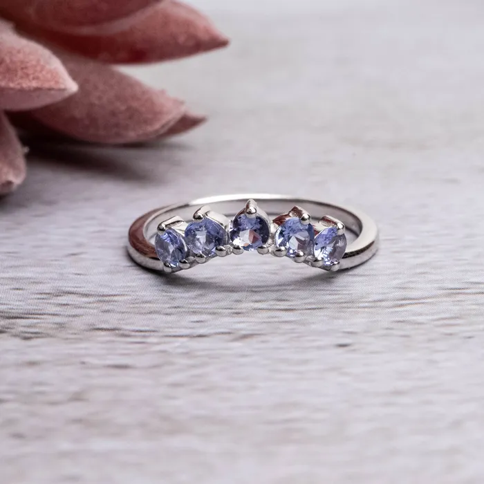 Rings InnerVision Crystals Tanzanite Ring 3mm Size 7 925 Silver
