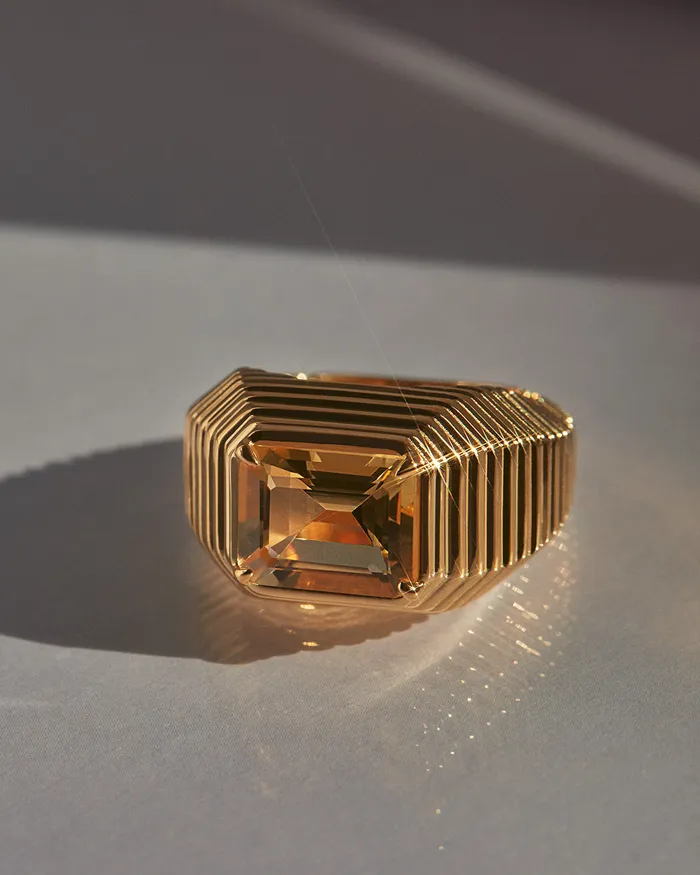 Rings Luv Aj Fine The Caroline StepCut Ring Citrine
